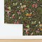 Whimsical Woodland Mushroom Butterflies Nature Snails Botanical Woods Fairy Custom Pre-pasted Wallpaper by Spoonflower Pre-Pasted Wallpaper 2FT Wide 14474369
